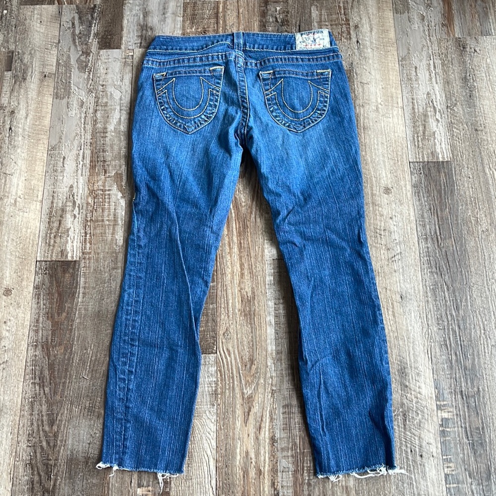 True religon cropped jeans